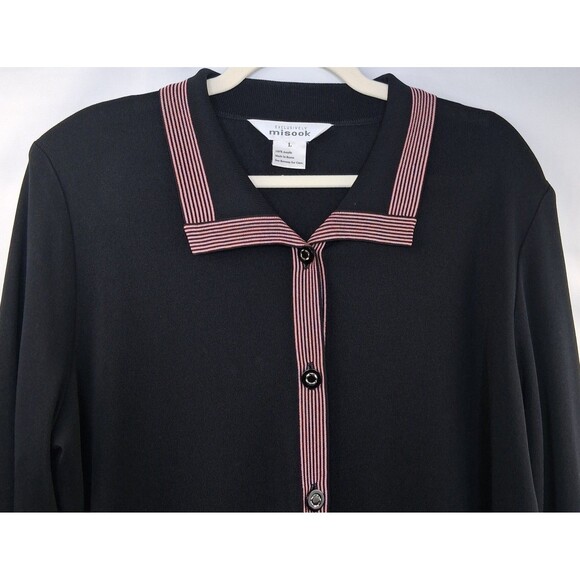 Exclusively Misook Women's Slinky Knit Cardigan Open Front Size L - Picture 3 of 11